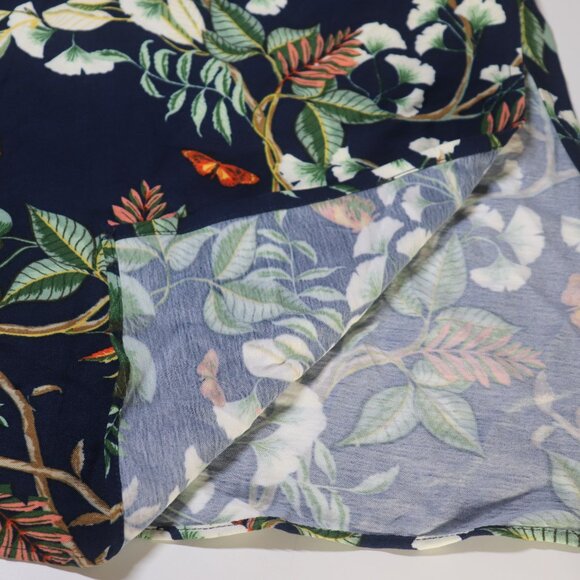 Loft Petite Leafed Tie Front Midi Dress Office Casual Size 00 - Picture 7 of 13